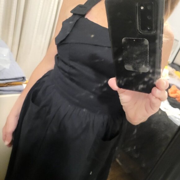 Porridge for Anthropologie, XS, Black Halter Utility Dress - Picture 2 of 2